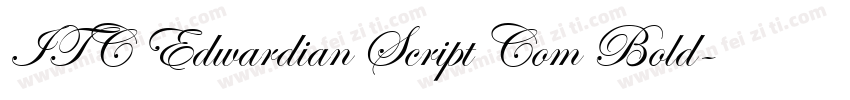 ITC Edwardian Script Com Bold字体转换